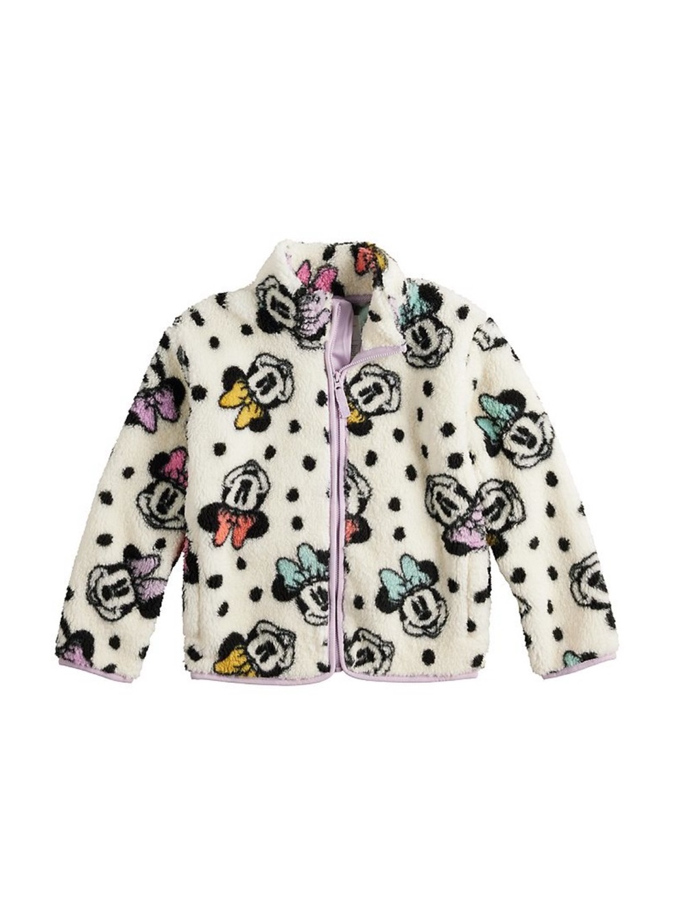 🆕 Disney's Minnie Mouse Girls High Pile Fleece Jacket